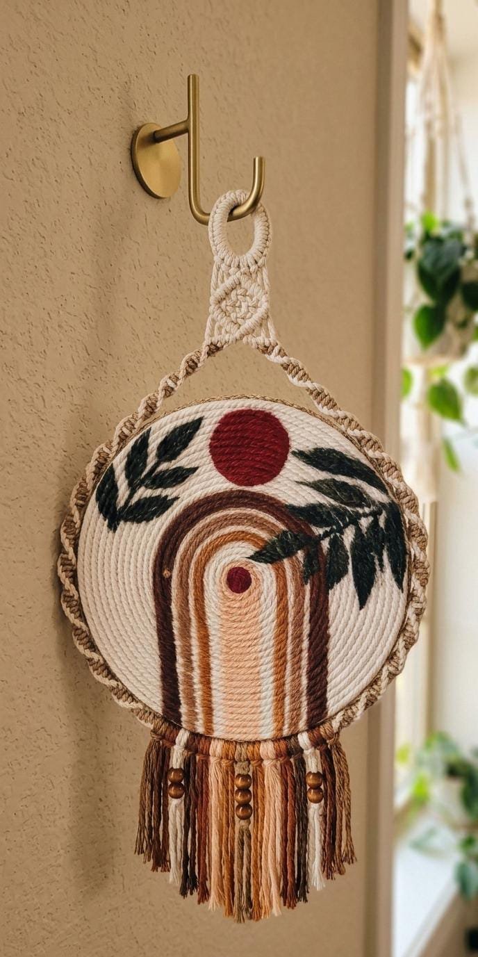 Boho Macrame Rainbow Wall Hanging