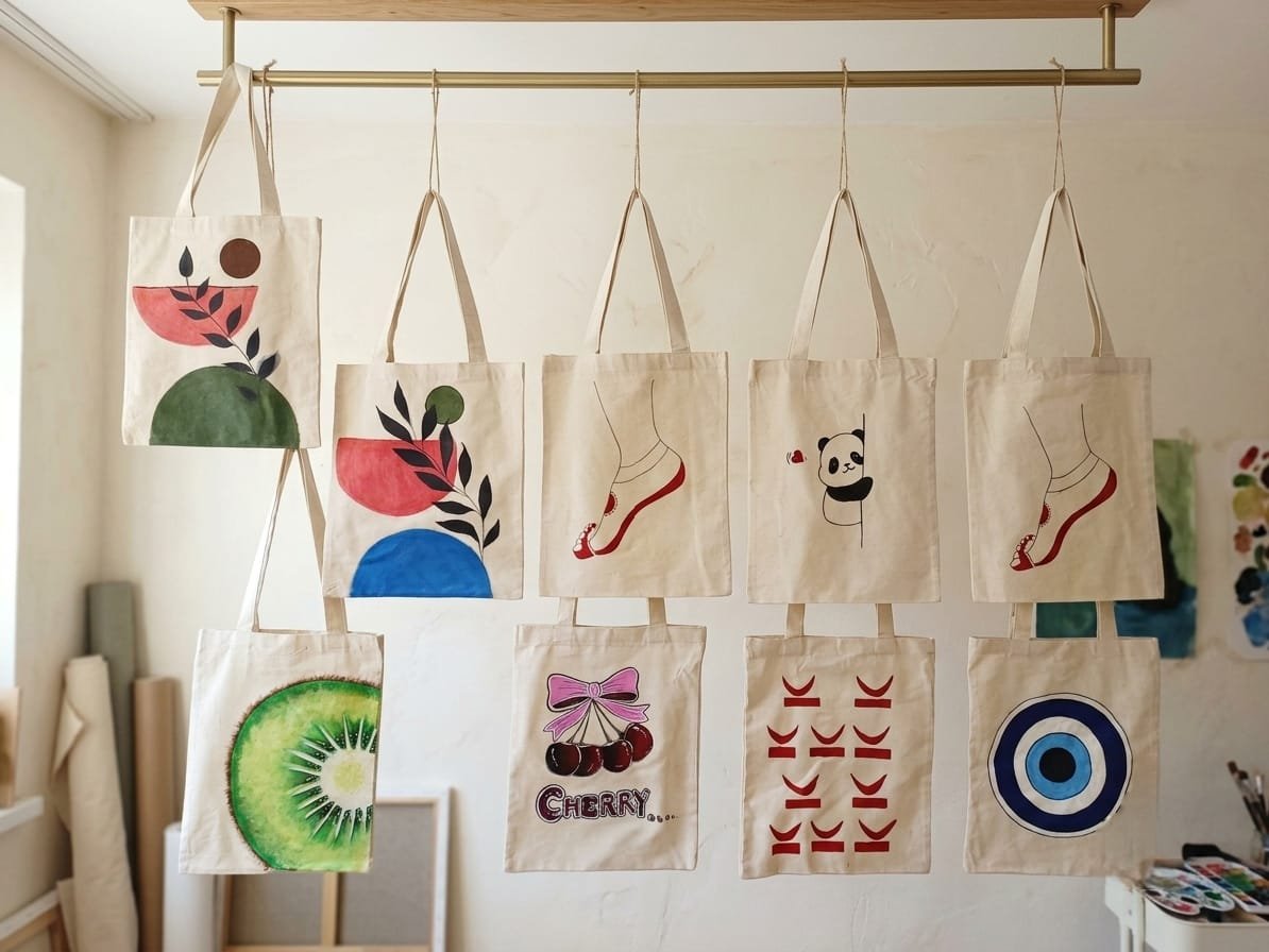 Customized Hand-Painted Tote Bag